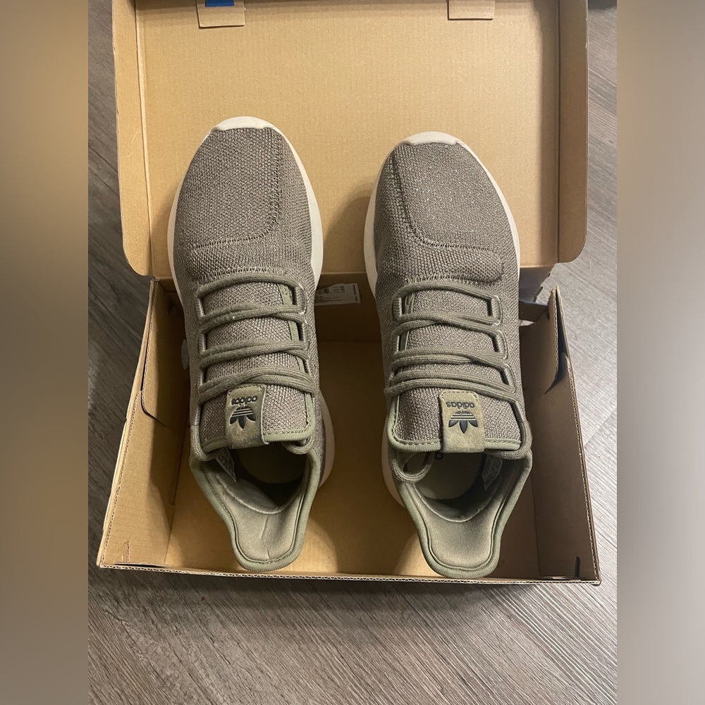 adidas green sparkle tubular shadow sneakers